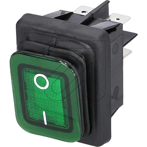Schalter Interbär Wippschalter Ausschalter Wippenprägung IP65 2-polig schwarz 