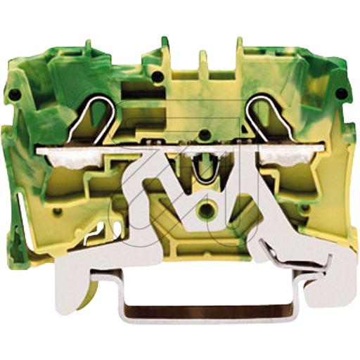 2-Leiter PE-Durchgangsklemme grün-gelb 6mm²