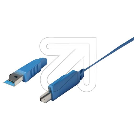 USB-Verbindungskabel blau Stecker A auf B 1,8m