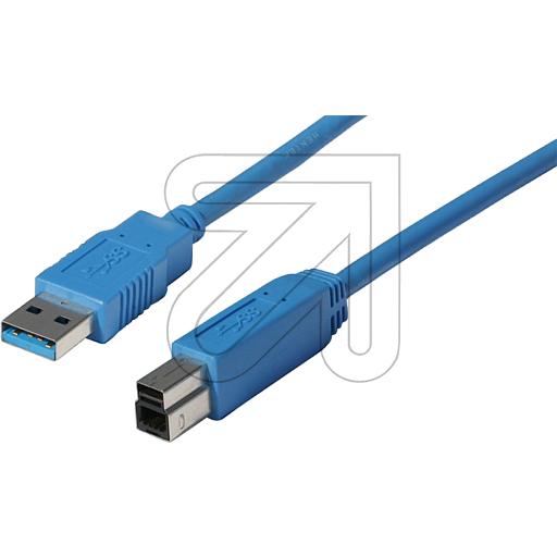 USB-Verbindungskabel blau Stecker A auf B 5m