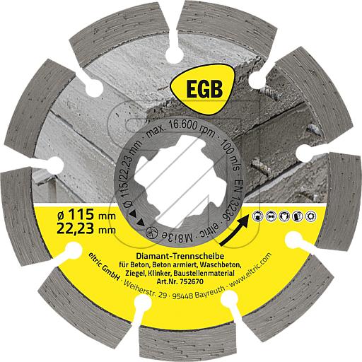 EGB Diamant-Trennscheibe 115mm X-Lock Beton 96100