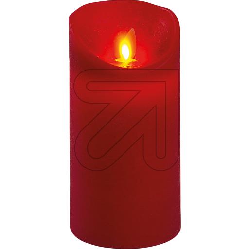 LED-Wachskerze 1 LED Ø 7,5x15cm rot