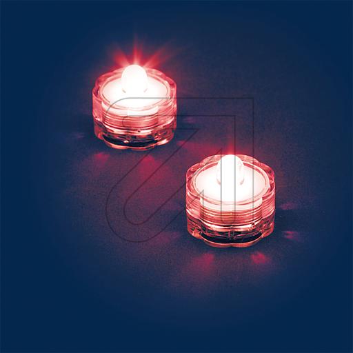 LED-Teelicht-Set 2tlg LED rot