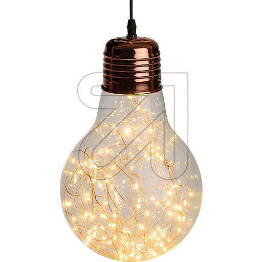 LED-Birnen-Leuchte 100 LEDs Ø21,5x34cm kupferfarbig